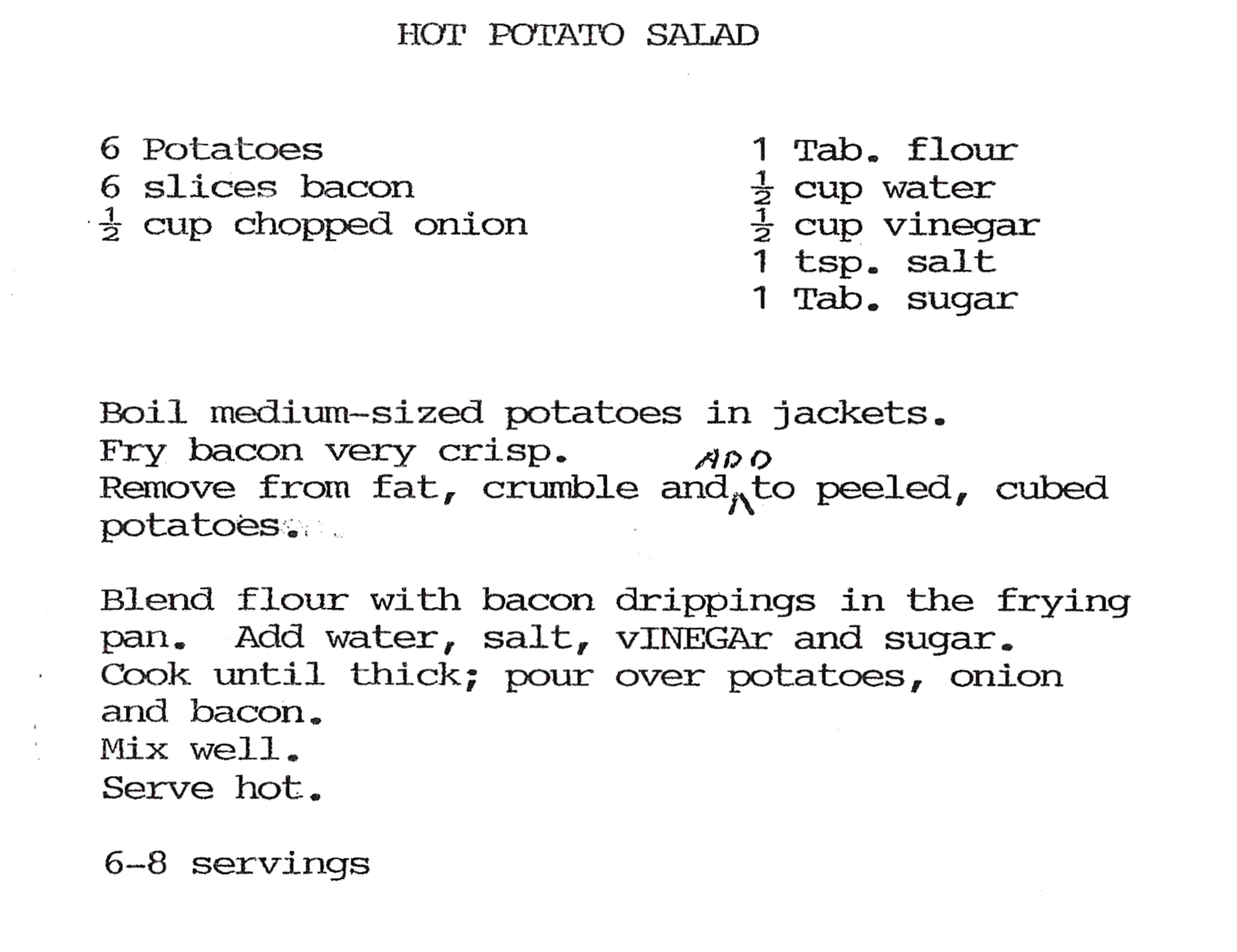 Hot Potato Salad Image